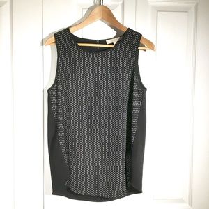 *SOLD* Loft navy & white polka dot blouse - Size S